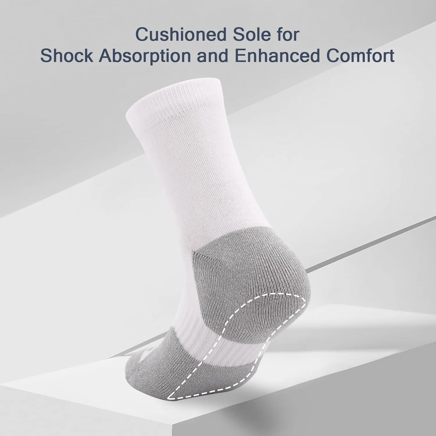 Kodal Copper Mens Ankle Socks Cushioned Athletic Cotton Quarter Socks Odor Control