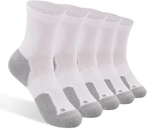 Kodal Copper Mens Ankle Socks Cushioned Athletic Cotton Quarter Socks Odor Control