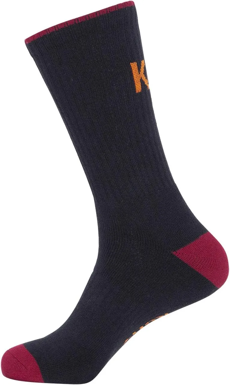 KONY Men's 5 Pairs Thick Cushion Hiking Walking Socks, Wicking Outdoor Sports Crew Socks