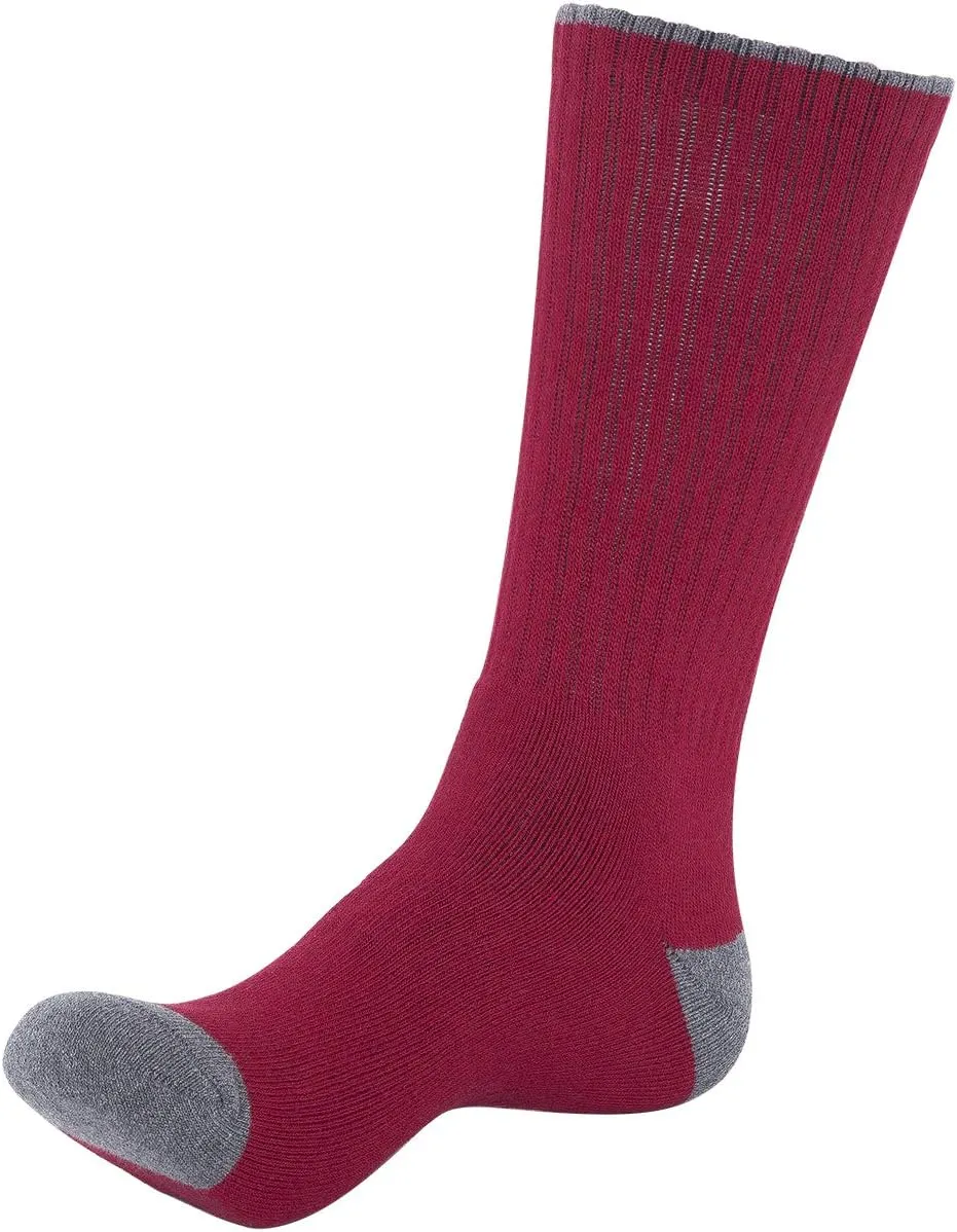 KONY Men's 5 Pairs Thick Cushion Hiking Walking Socks, Wicking Outdoor Sports Crew Socks