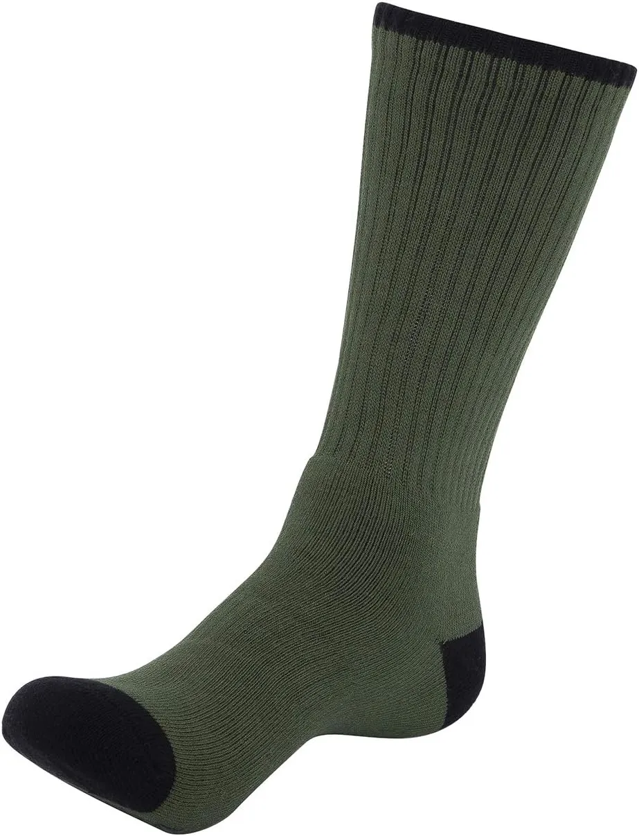 KONY Men's 5 Pairs Thick Cushion Hiking Walking Socks, Wicking Outdoor Sports Crew Socks