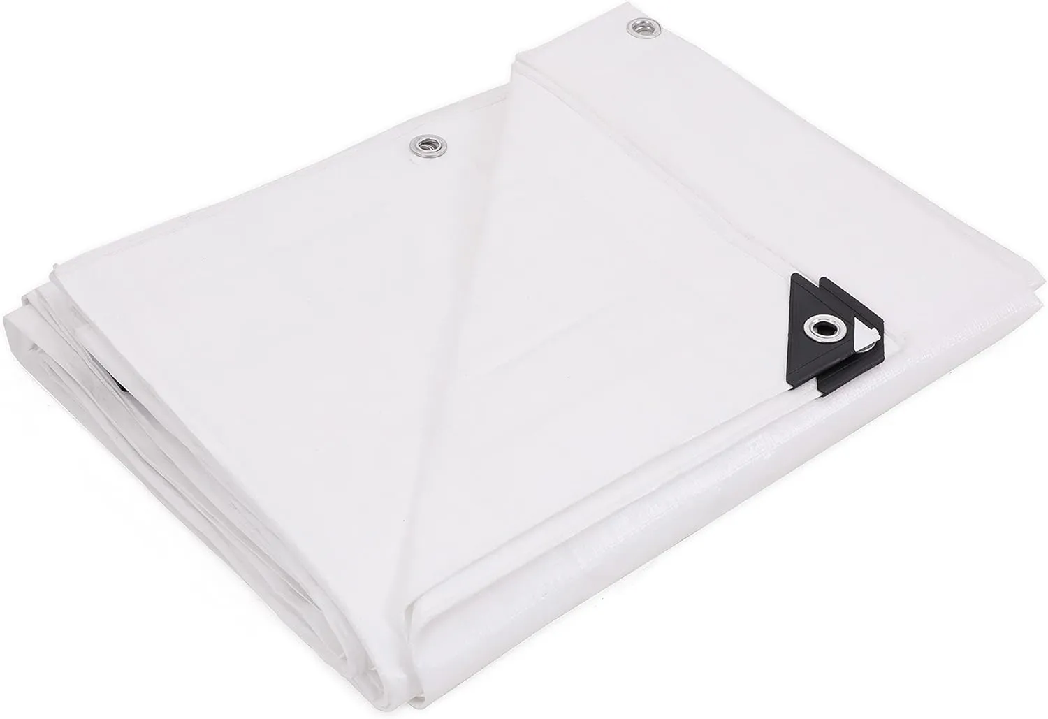 Kotap 24 x 24 Ft. Heavy-Duty Protection/Coverage Tarp, Superior Weave for Greater Longevity 8-mil, Multi-Use, Waterproof, White, 1-Pack (TRW-2424)