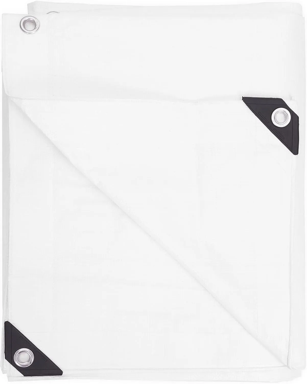Kotap 24 x 24 Ft. Heavy-Duty Protection/Coverage Tarp, Superior Weave for Greater Longevity 8-mil, Multi-Use, Waterproof, White, 1-Pack (TRW-2424)