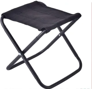 KPJQ Lightweight Folding Stool Outdoor Camping Picnic Travel Seat Chair (Black) Camping-chairs Patio furniture Outdoor furniture Camping accessories Patio chairs Camping gear Camping chair Foldi