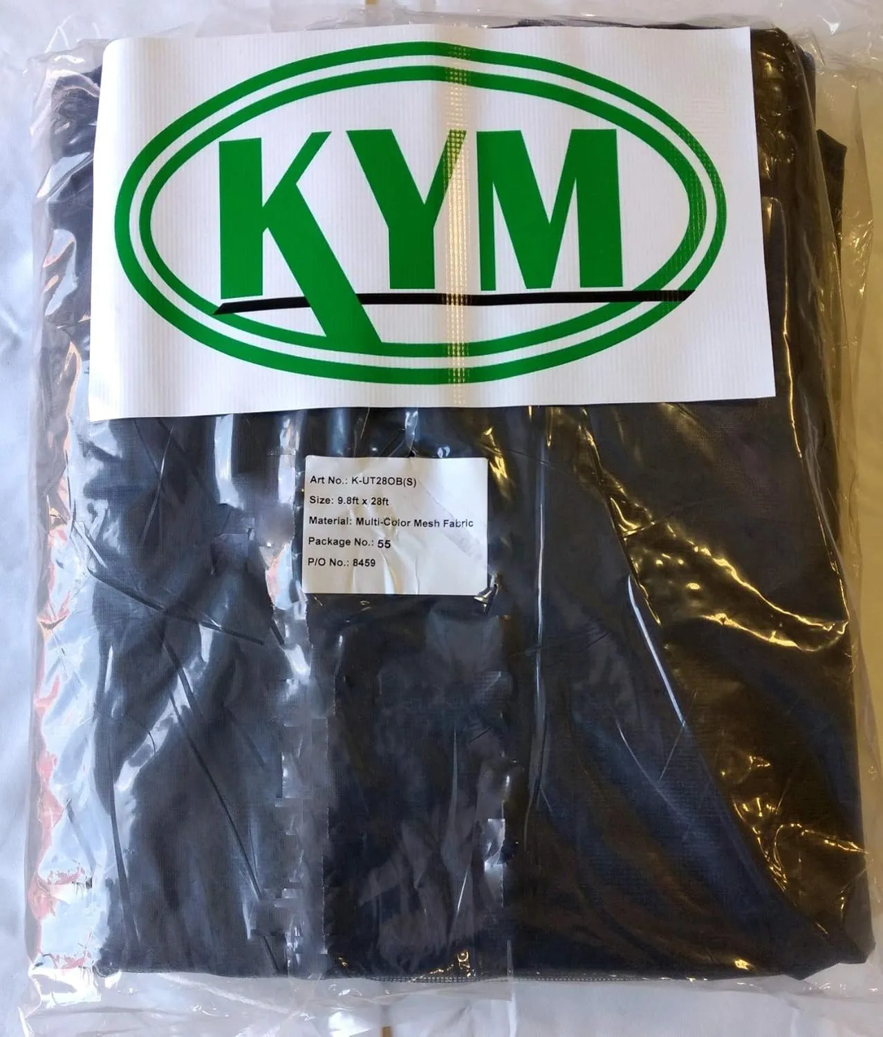 Kym Industries Electric Aluminum 4-Spring Dump Truck Tarp System with TARP for Beds Up to 20' and 110 inches Wide. (Black mesh, 7'6 inches x18'), T-PAT-4SP78-A