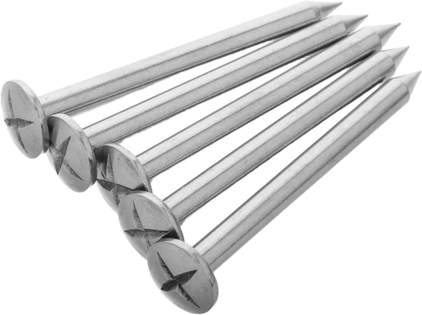 Landscaping Survey Stakes Set 5pcs Heavy Duty Property Markers Low Profile Ground Stakes for Tarp Anchoring