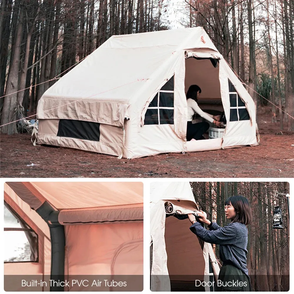 Large Camping Tent Waterproof Inflatable Tent House - 10 Person Family Tent for Hiking, Camping, Backpacking, Beach
