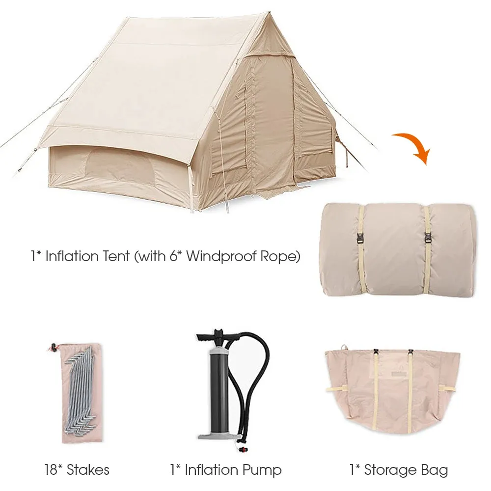 Large Camping Tent Waterproof Inflatable Tent House - 10 Person Family Tent for Hiking, Camping, Backpacking, Beach