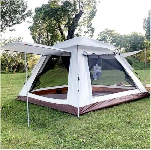 Large Tents 4 People Waterproof, Tent Camping Sturdy and Lightweight Quick Tent for Family,Outdoor,Hiking and Mountaineering