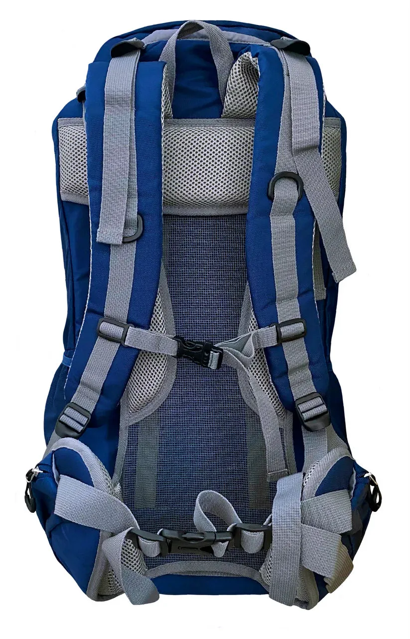 Ledge Kinetic 60 Liter Hiking Backpack (Blue)