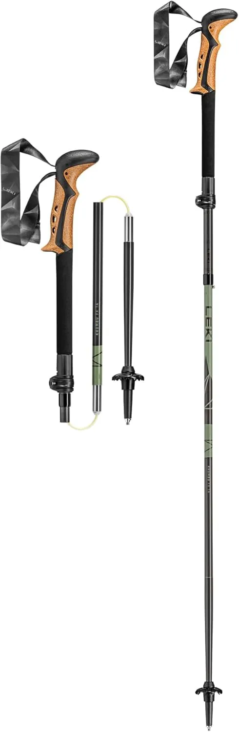 LEKI Khumbu FX TA Aluminum Collapsible Adjustable Lightweight Walking Poles for Trekking & Hiking