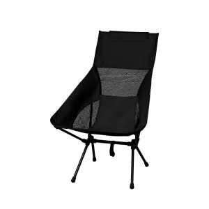 Levede Camping Chair Folding Outdoor Large Black-VIC_Rural