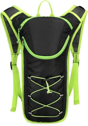 Lightweight Hydration Backpack, Running Backpack with 1.5L Water Bladder, Hydro Water Daypack for Cycling Hiking Rave for Men Women