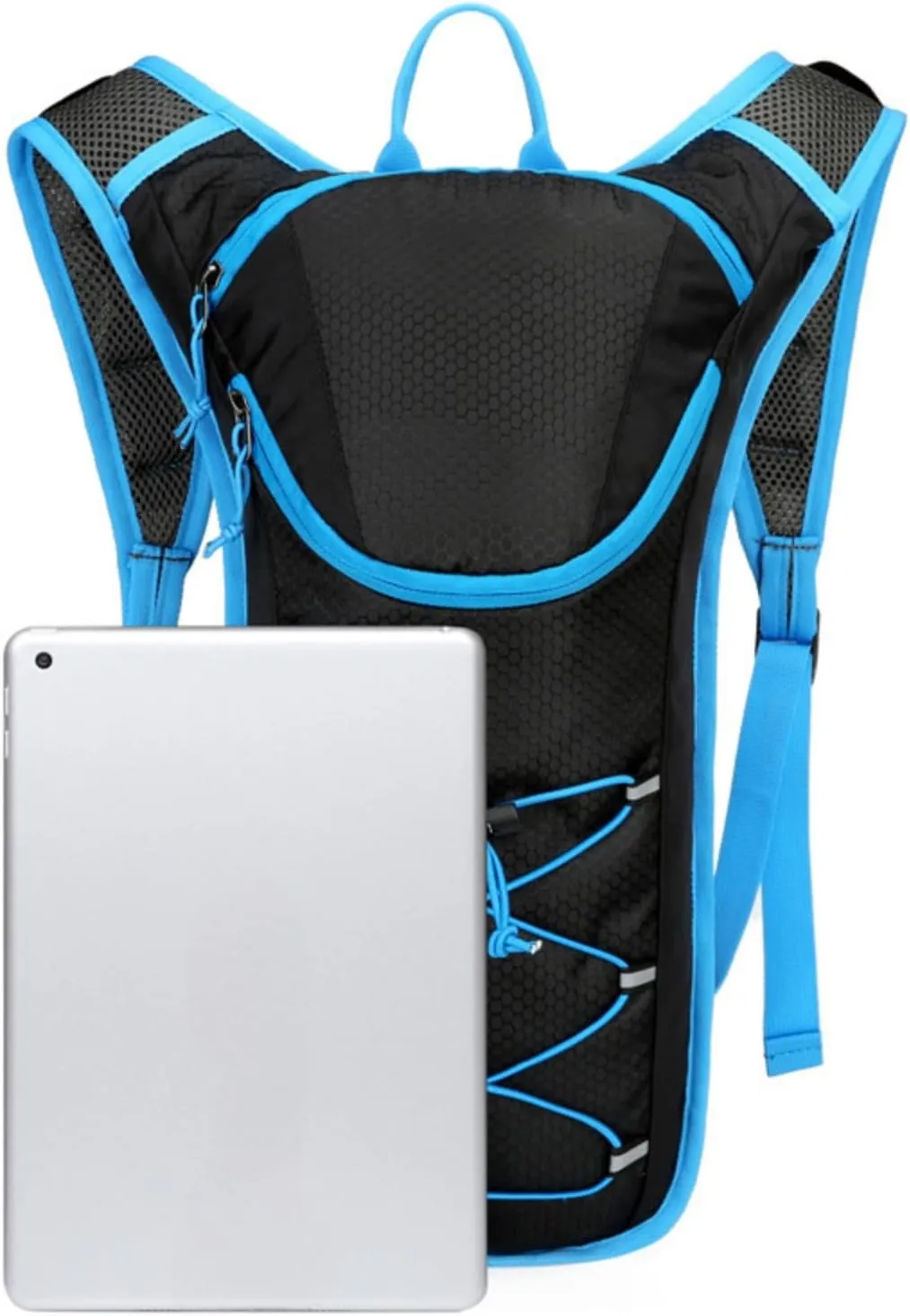 Lightweight Hydration Backpack, Running Backpack with 1.5L Water Bladder, Hydro Water Daypack for Cycling Hiking Rave for Men Women