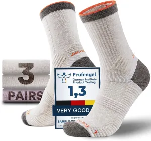 Lightweight Micro Crew Hiking Socks Coolmax Merino Wool Compression Moisture Wicking Anti-Blister Cushioned