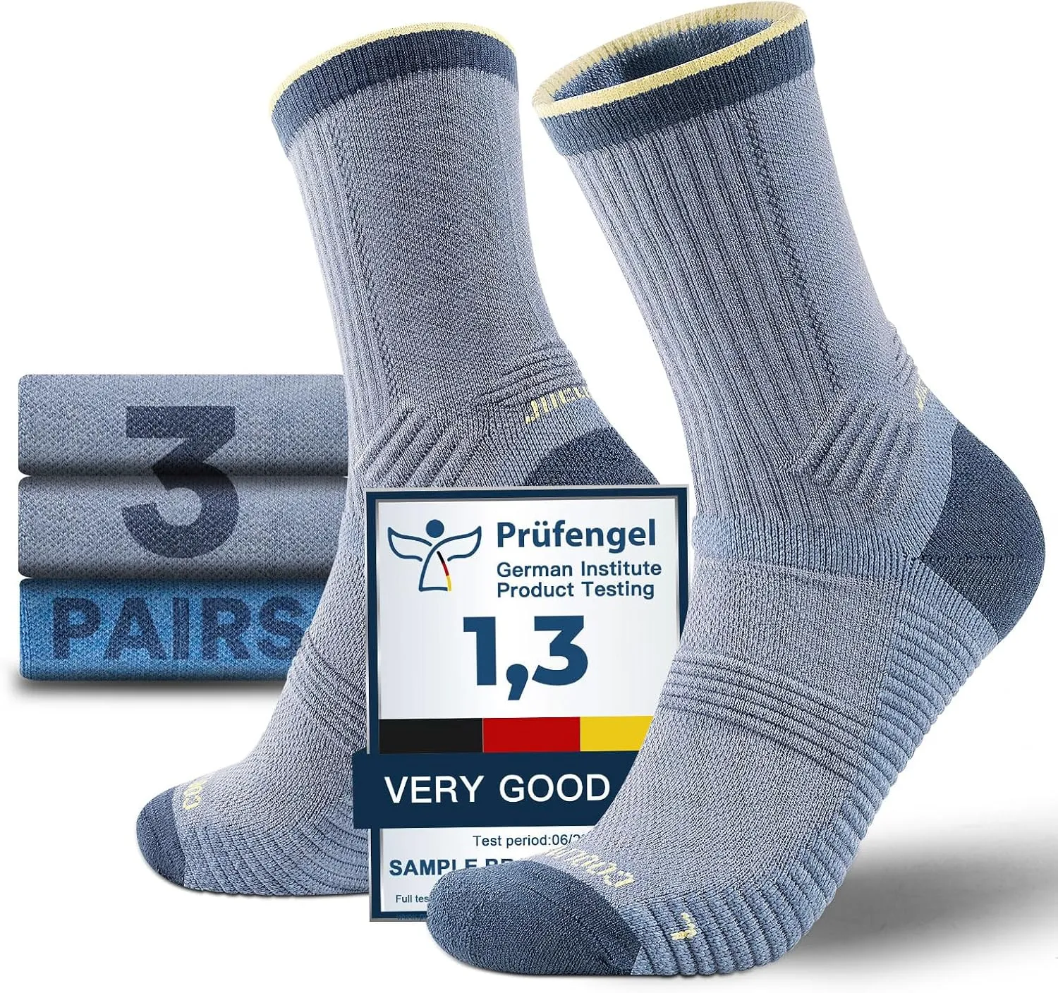 Lightweight Micro Crew Hiking Socks Coolmax Merino Wool Compression Moisture Wicking Anti-Blister Cushioned