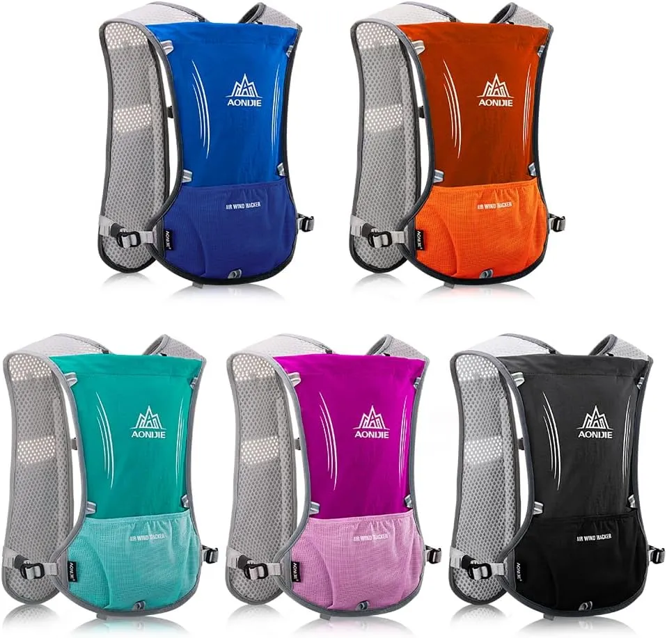Lightweight Running Hydration Backpack, 5L 190g Running Hydration Vest for Women and Men Cycling Running Climbing Hiking Vest Pack