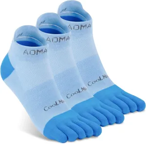 likloks Toe Socks for Women and Men - Athletic Running Coolmax Five Finger Ankle Socks - Soft Comfortable and Breathable