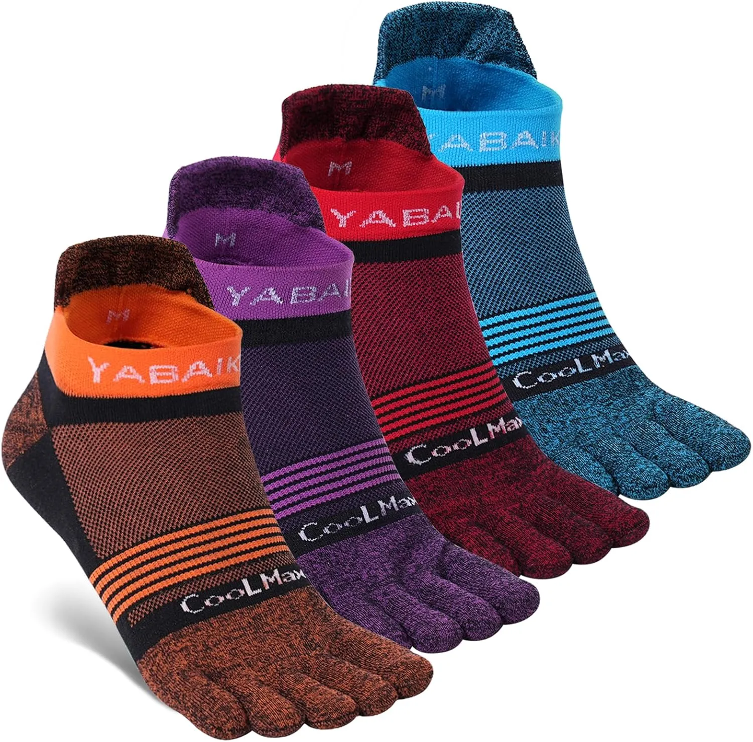 likloks Toe Socks for Women and Men - Athletic Running Coolmax Five Finger Ankle Socks - Soft Comfortable and Breathable