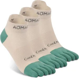 likloks Toe Socks for Women and Men - Athletic Running Coolmax Five Finger Ankle Socks - Soft Comfortable and Breathable