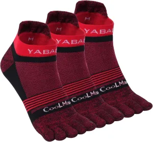 likloks Toe Socks for Women and Men - Athletic Running Coolmax Five Finger Ankle Socks - Soft Comfortable and Breathable