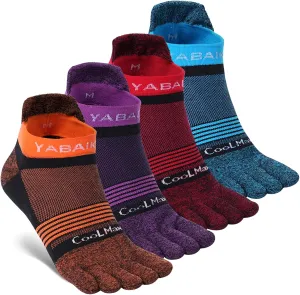 likloks Toe Socks for Women and Men - Athletic Running Coolmax Five Finger Ankle Socks - Soft Comfortable and Breathable