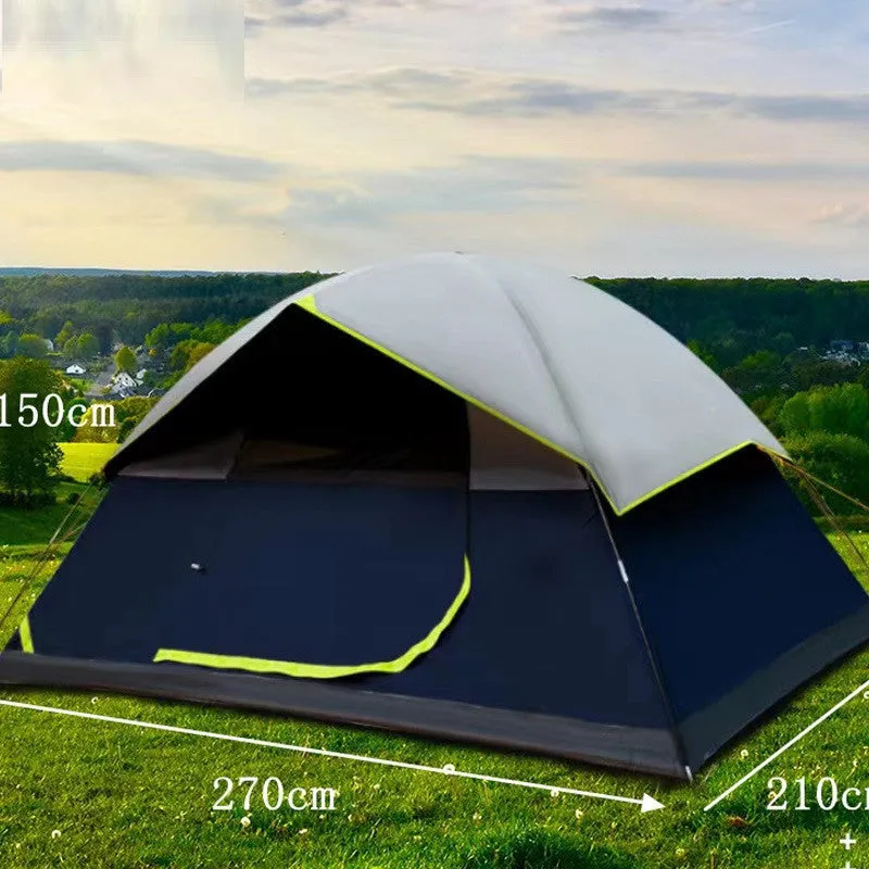 Limited discounts Tent Family For Camping Coated Black 4 Person Trustworthy transactions Backpacking Darkroom Tents