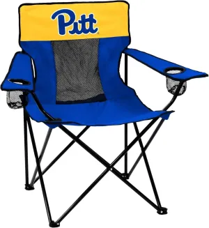 Logo Brands NCAA Pittsburgh Panthers Elite Chair, Unisex Adult Chair with Two Cup Holder, One Size, Team Color