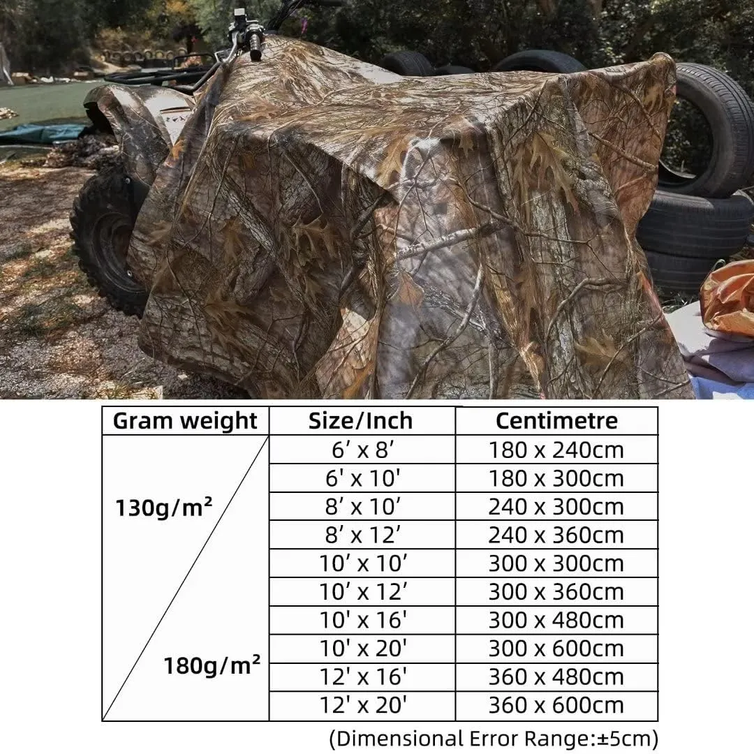 LOOGU Heavy Duty Waterproof Tarp, Bionic Tree Camo Multi Purpose Poly Cover