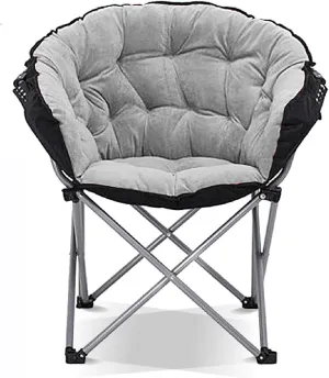 Lounge Portable Folding Chaise Lounge Chair omic Wave Design for Poolside Beach Camping Padded Recliner