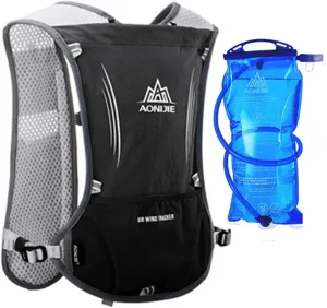 Lovtour Premium Running Race Hydration Vest Pack for Marathon, Cycling, Hiking with Soft Water Bottle As Gift