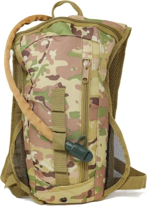 M MCGUIRE GEAR Hydration Backpack, Multi-Pocket Hiking Backpack with Hydration Bladder, Water-Resistant Nylon Water Bladder for Running, Cycling, and Biking, 3L/100 oz.