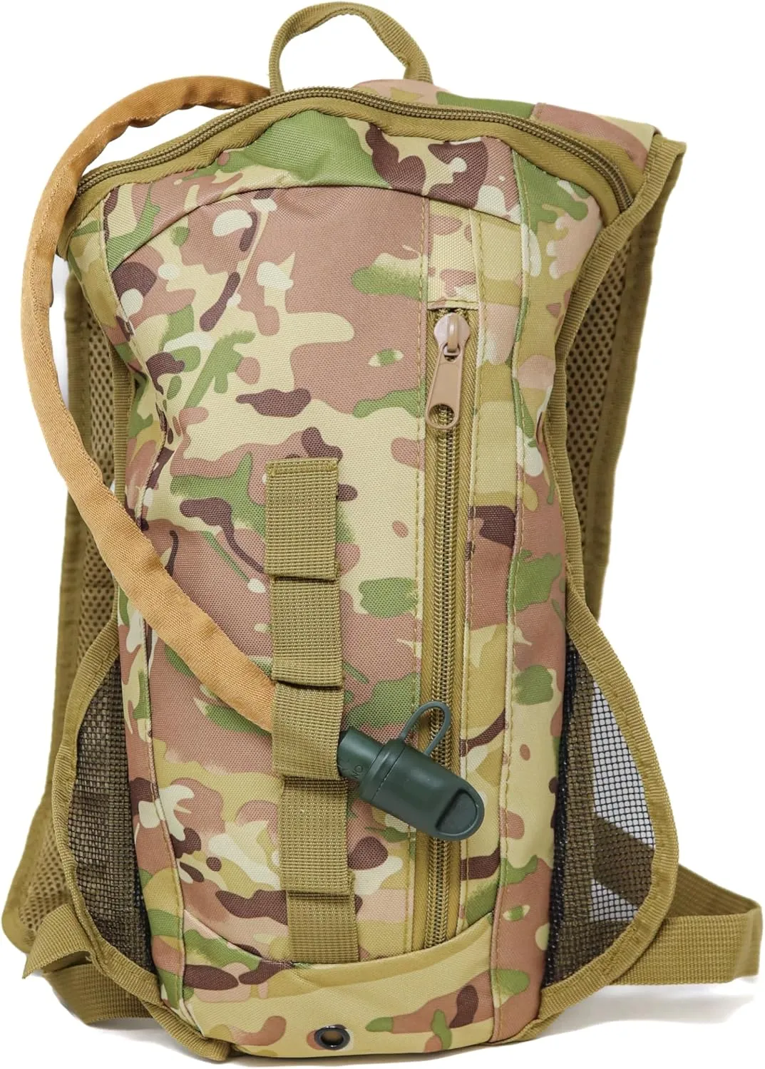 M MCGUIRE GEAR Hydration Backpack, Multi-Pocket Hiking Backpack with Hydration Bladder, Water-Resistant Nylon Water Bladder for Running, Cycling, and Biking, 3L/100 oz.