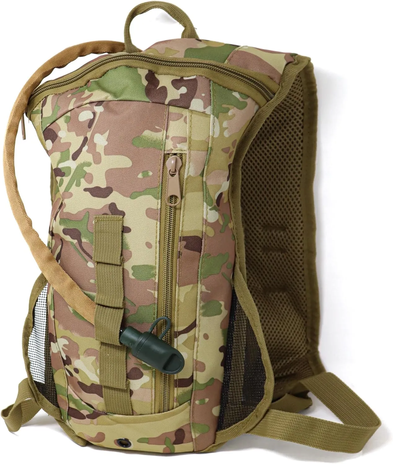 M MCGUIRE GEAR Hydration Backpack, Multi-Pocket Hiking Backpack with Hydration Bladder, Water-Resistant Nylon Water Bladder for Running, Cycling, and Biking, 3L/100 oz.