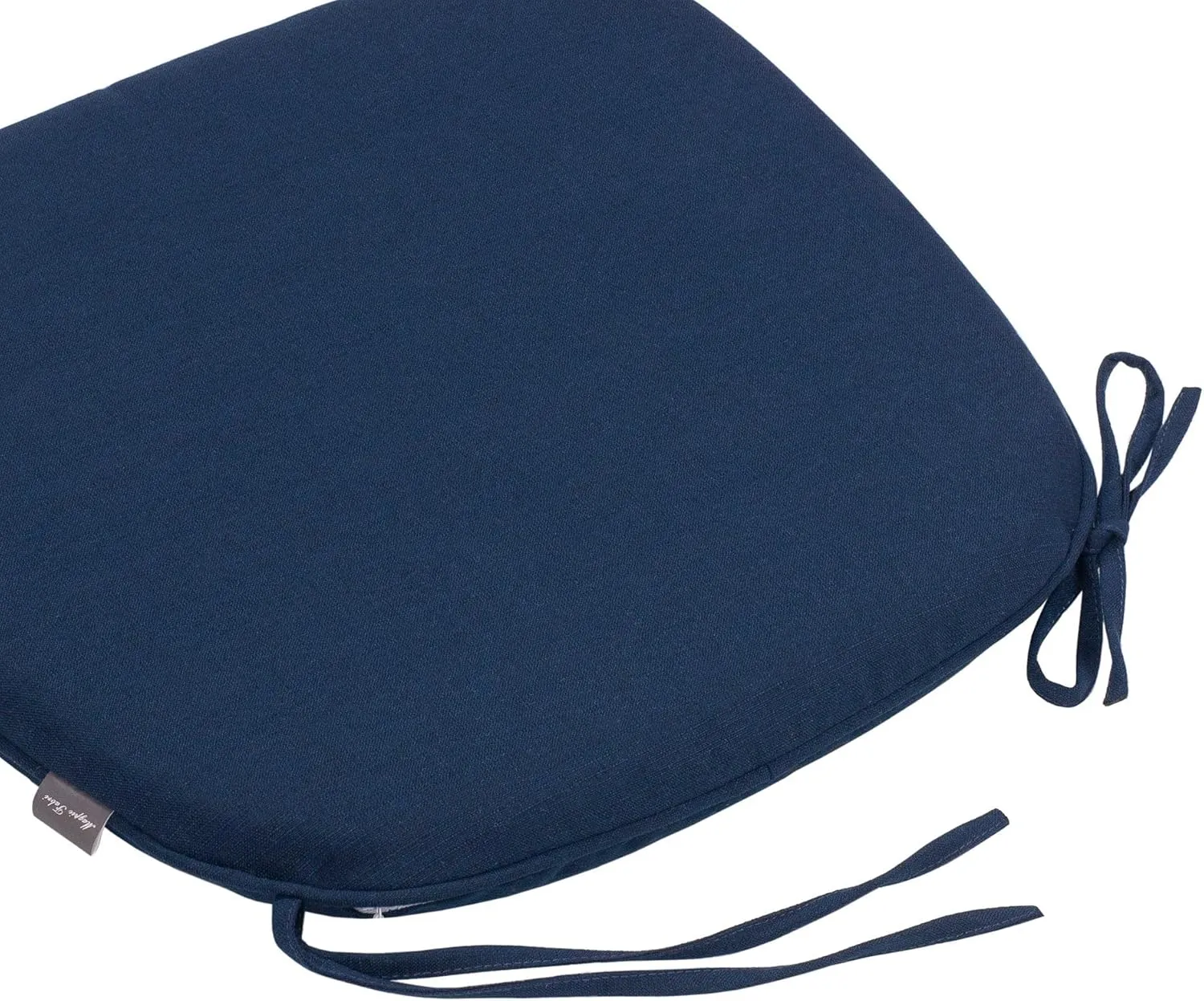 Magpie Fabrics 17"x16"x2" U-Shape Chair Cushions with Ties 4 Count, Outdoor Indoor Waterproof All Weather Seat Pads Decoration for Patio Garden Dining Office - Navy