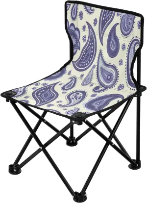 Mandala Texture Portable Outdoor Folding Chair Anti-Slip Padded Oxford Cloth Stool Camping Chair Small for Beach Hiking Fishing Gardening Quad Camp Chair