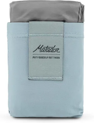 Matador Pocket Blanket 4.0 - Blue (Seats 2-4); Foldable Concert and Festival Blanket; Sand Proof Beach Picnic Tarp