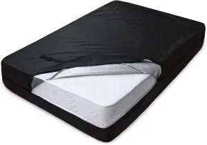 Mattress Bags for Moving and Storage, Heavy Duty Queen Mattress Bag with 4 Strong Handles, Waterproof Mattress Cover/Protector for Moving Queen Size, Reusable Thick Tarp, Black