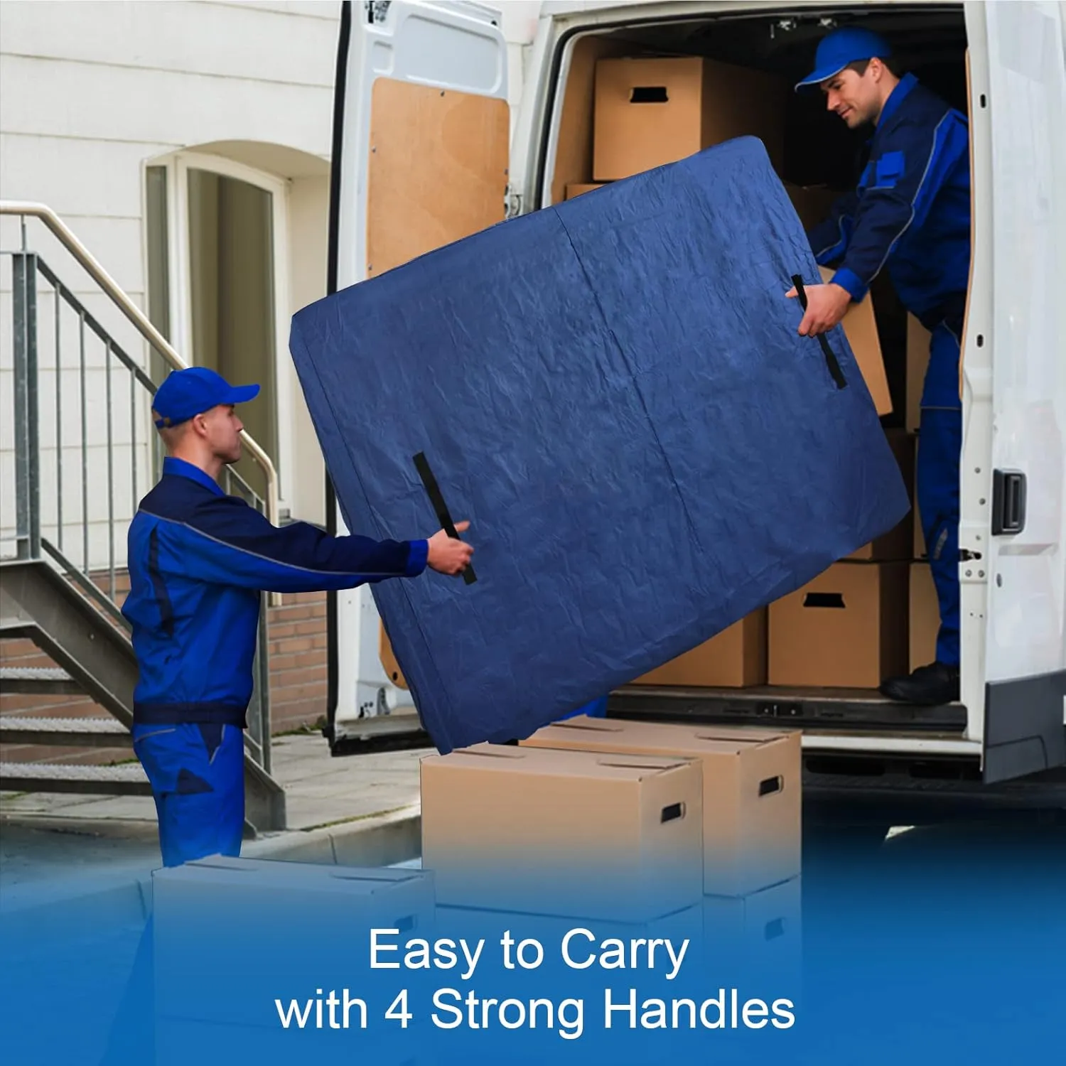 Mattress Bags for Moving and Storage Queen Size, Waterproof Mattress Cover for Moving with Heavy Duty Handles, Strong Zipper, Reusable Mattress Storage Bag, Moving Supplies & Moving Bags