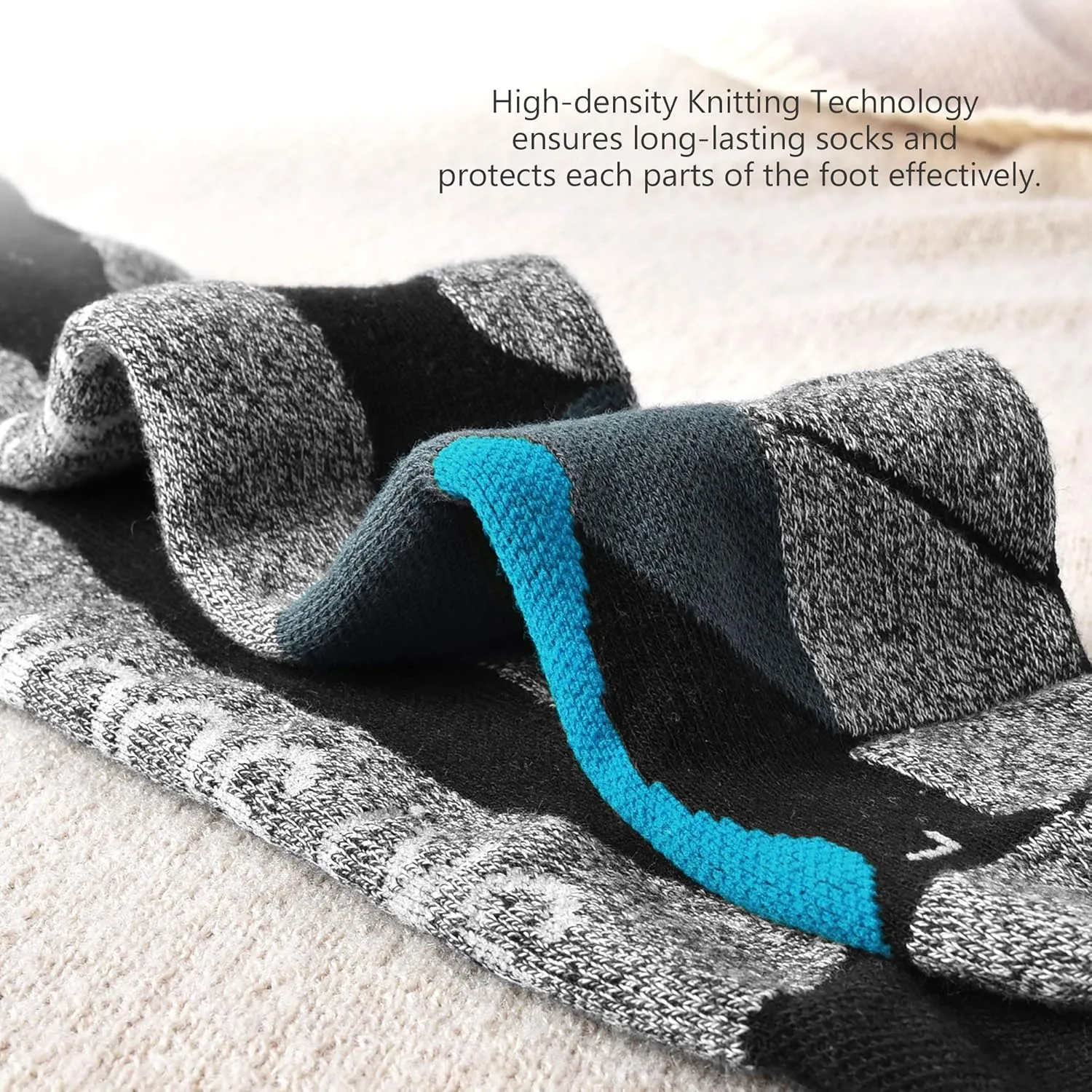 MCTi Ski Socks Thermolite Winter Thermal Snow Snowboard Hiking Over the Calf Long Socks 2 Pairs