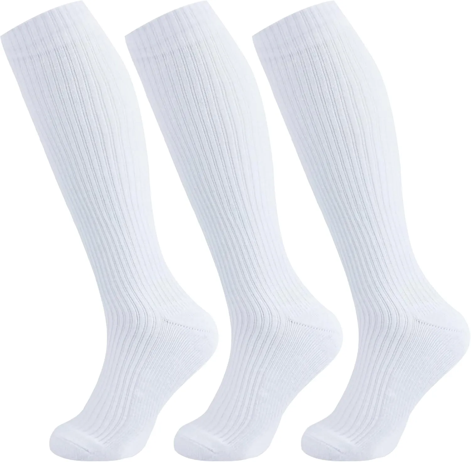  MD Compression Socks for Women Men, Bamboo Viscose,3 Pairs 8-15mmHg Knee High Support Socks for Pregnant Nurses Travel