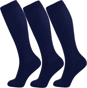  MD Compression Socks for Women Men, Bamboo Viscose,3 Pairs 8-15mmHg Knee High Support Socks for Pregnant Nurses Travel