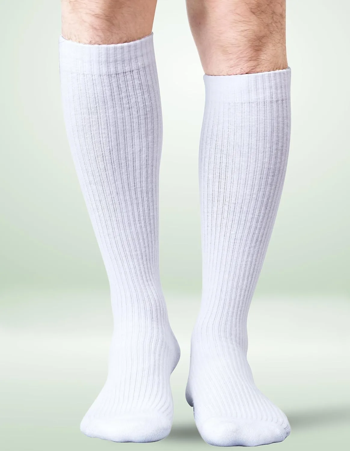  MD Compression Socks for Women Men, Bamboo Viscose,3 Pairs 8-15mmHg Knee High Support Socks for Pregnant Nurses Travel