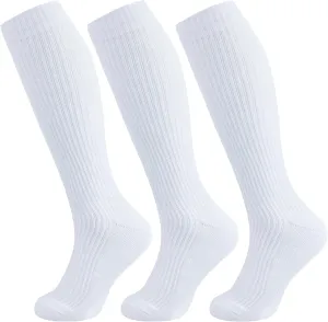  MD Compression Socks for Women Men, Bamboo Viscose,3 Pairs 8-15mmHg Knee High Support Socks for Pregnant Nurses Travel