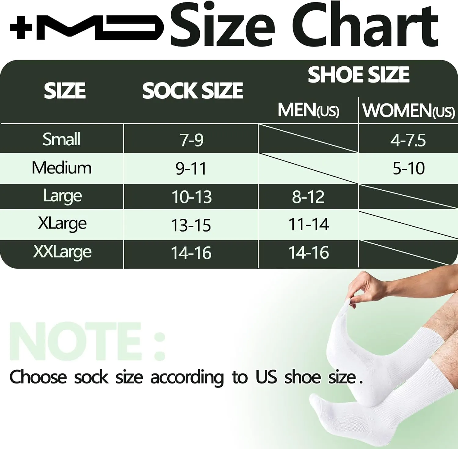  MD Crew Socks for Men 6 Pairs, Viscose Bamboo Socks, Mens Dress Socks with Soft Cushioned, Smell Control, Black White
