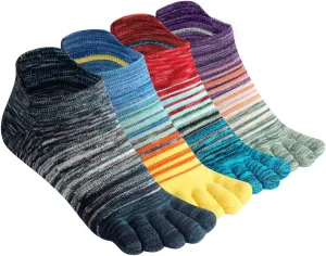 Meaiguo Toe Socks No Show Cotton Low Cut Five Finger Socks Athletic for Women