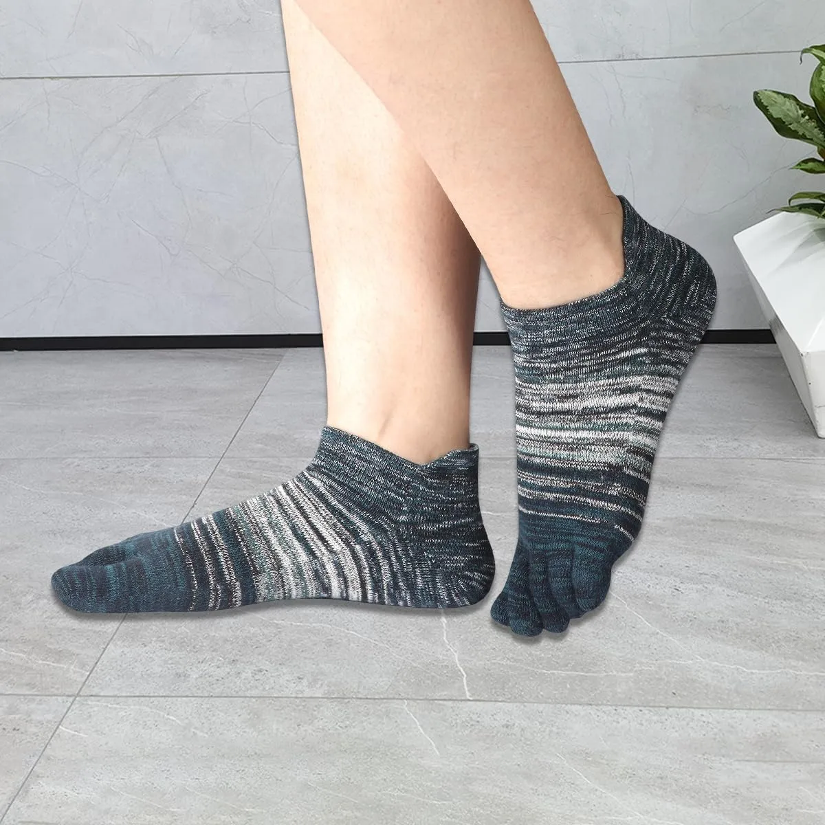 Meaiguo Toe Socks No Show Cotton Low Cut Five Finger Socks Athletic for Women