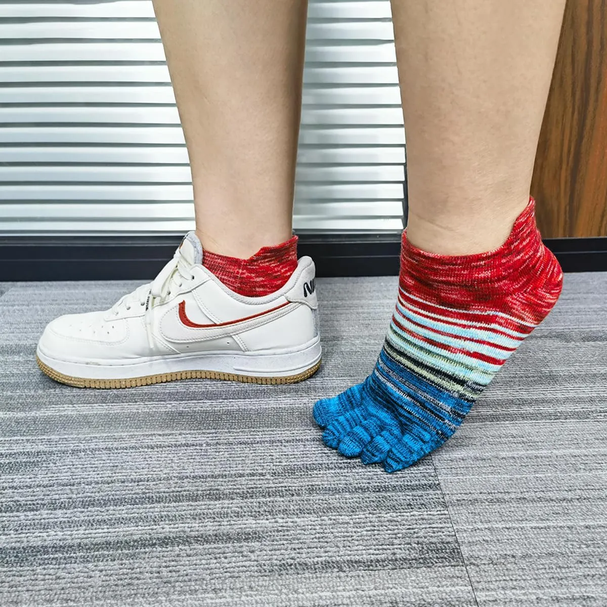 Meaiguo Toe Socks No Show Cotton Low Cut Five Finger Socks Athletic for Women