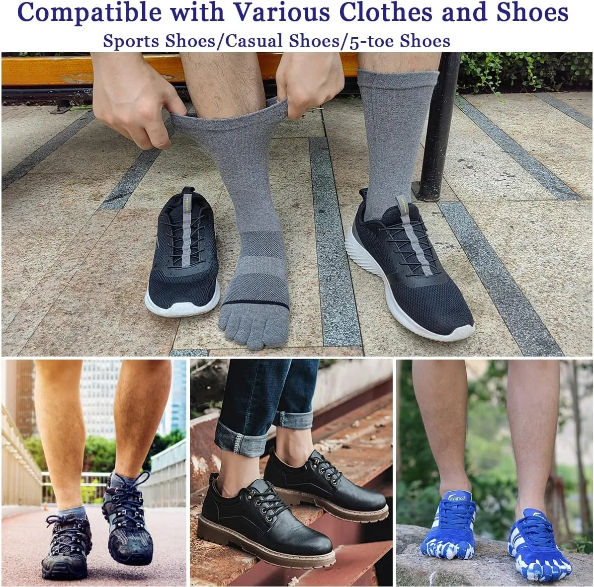 Meaiguo Toe Socks No Show Running Five Finger Socks for Men Women(3 Pairs/4 Pairs)