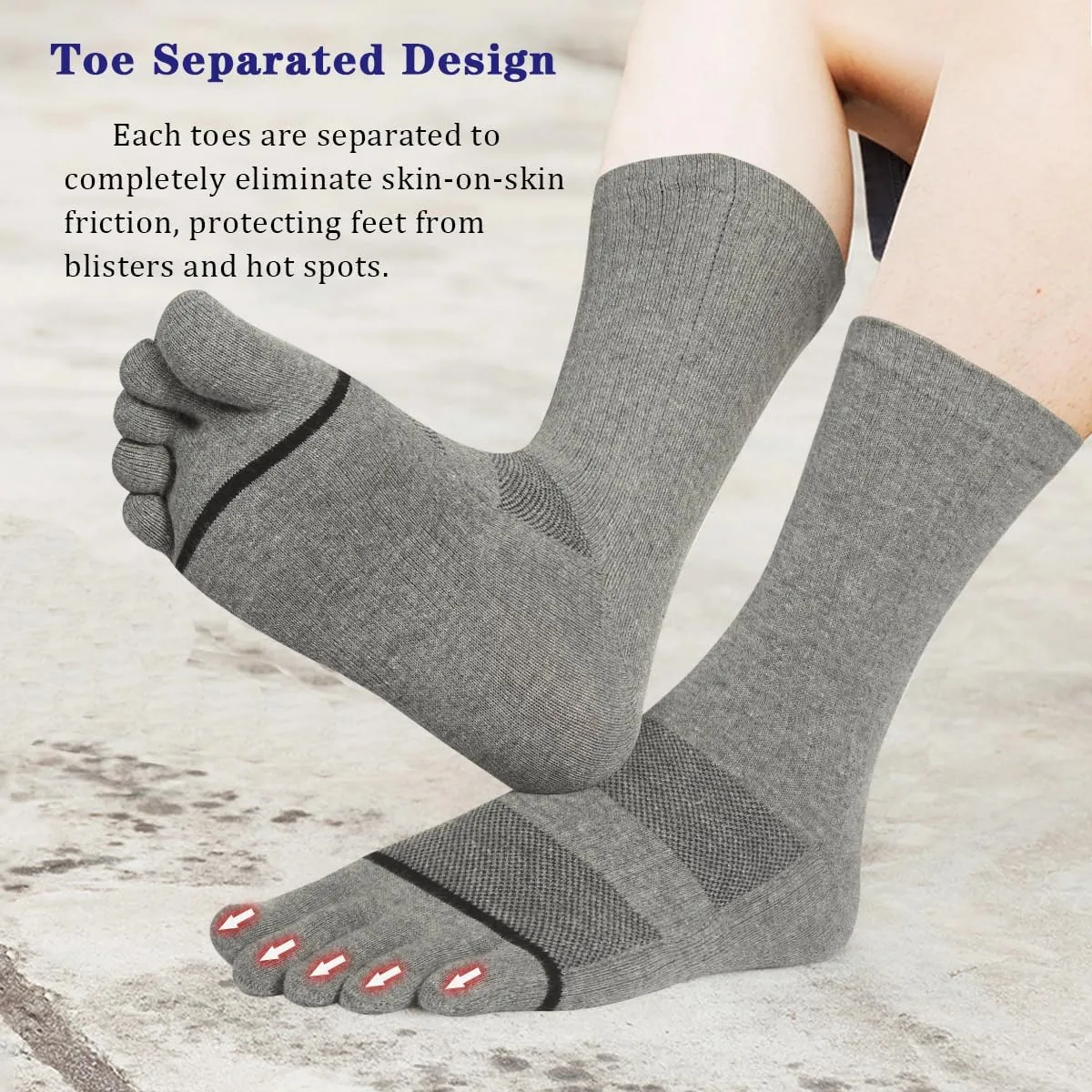 Meaiguo Toe Socks No Show Running Five Finger Socks for Men Women(3 Pairs/4 Pairs)